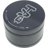 Thick Ass Glass 3" Four-Chamber 120 Micron Grinder with Wavy Logo - Black