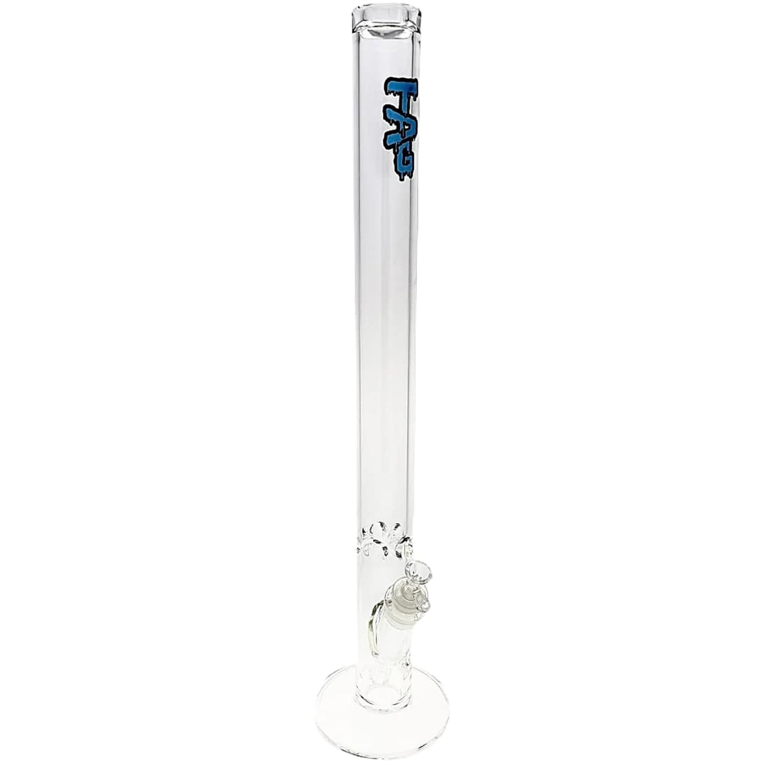 Thick Ass Glass 30" TAG Straight Tube Bong 50x9MM with Beaker Base & Versatile Downstem