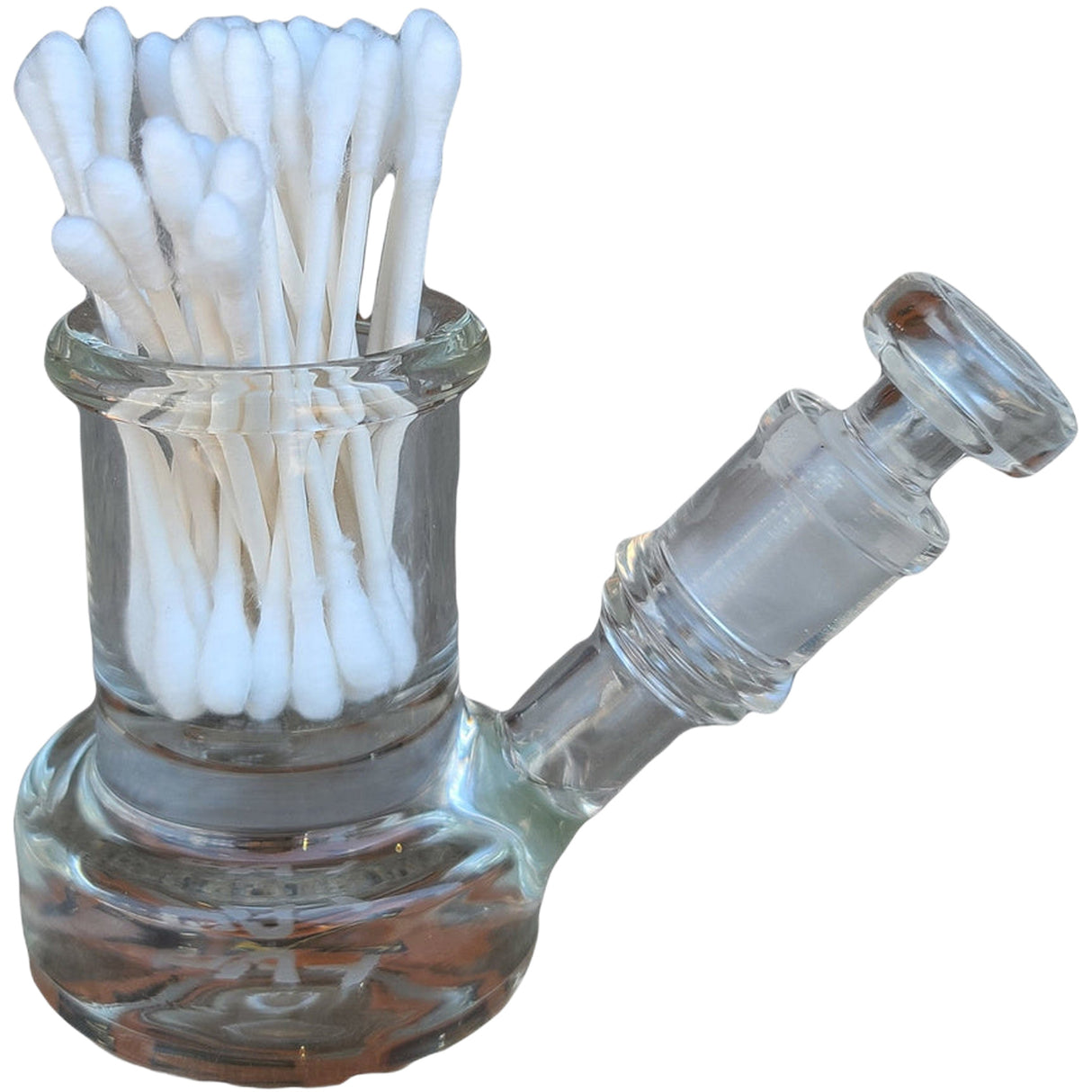 Thick Ass Glass 3.5" Q-Tip ISO Cleaning Jar w/ Alcohol Reservoir & Joint Plug