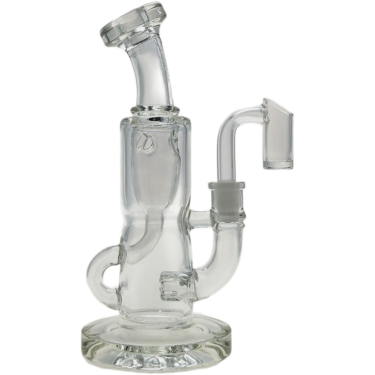 Thick Ass Glass 7" Mini Klein Bong - Hammer Head Perc, 10mm Female, 4mm Thick