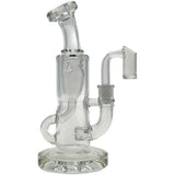 Thick Ass Glass 7" Mini Klein Bong - Hammer Head Perc, 10mm Female, 4mm Thick