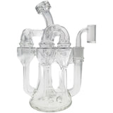 Thick Ass Glass 8" Inline Sextuple Recycler Dab Rig - 14MM Female Joint