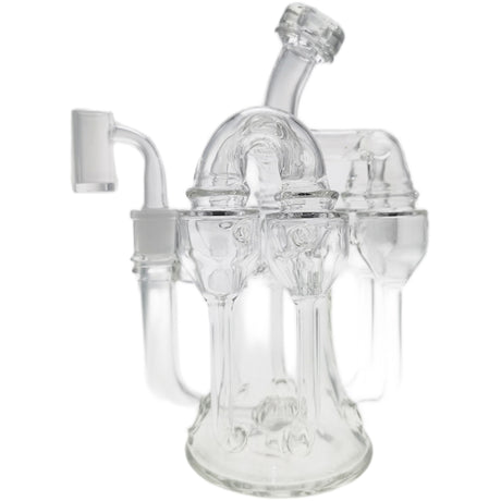 Thick Ass Glass 8" Inline Sextuple Recycler Dab Rig - 14MM Female Joint