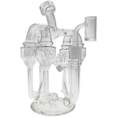 Thick Ass Glass 8" Inline Sextuple Recycler Dab Rig - 14MM Female Joint