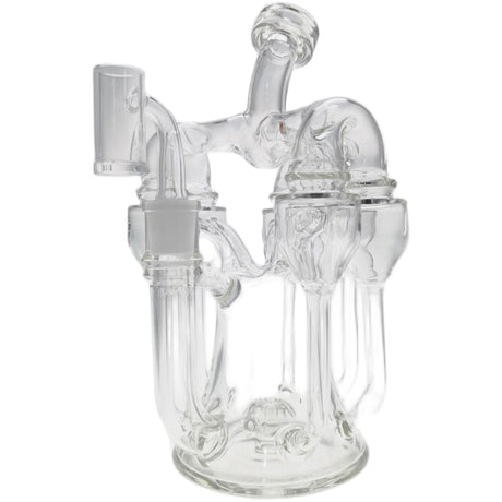 Thick Ass Glass 8" Inline Sextuple Recycler Dab Rig - 14MM Female Joint