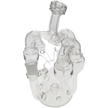 Thick Ass Glass 8" Inline Sextuple Recycler Dab Rig - 14MM Female Joint