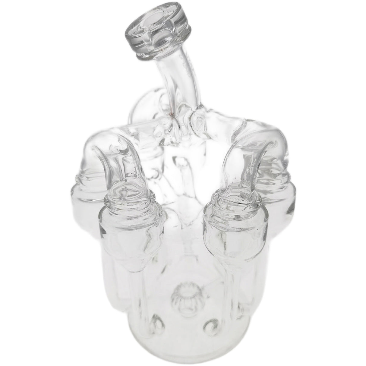 Thick Ass Glass 8" Inline Sextuple Recycler Dab Rig - 14MM Female Joint
