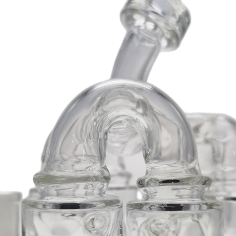 Thick Ass Glass 8" Inline Sextuple Recycler Dab Rig - 14MM Female Joint