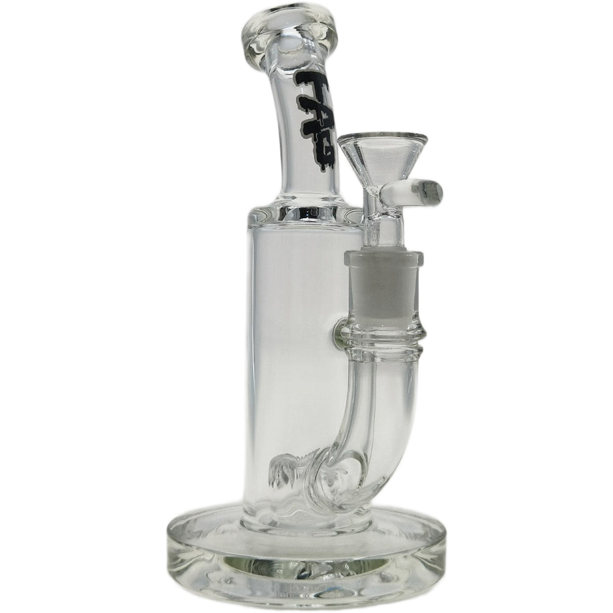 Thick Ass Glass 8" Super Slit Puck Bong with Bent Neck & Showerhead Percolator