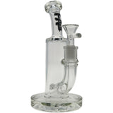 Thick Ass Glass 8" Super Slit Puck Bong with Bent Neck & Showerhead Percolator