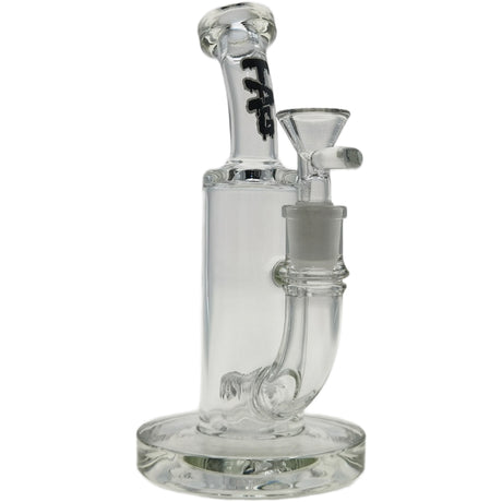 Thick Ass Glass 8" Super Slit Puck Bong with Bent Neck & Showerhead Percolator