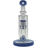 Thick Ass Glass 8" Super Slit Puck Bong with Bent Neck & Showerhead Percolator