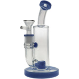 Thick Ass Glass 8" Super Slit Puck Bong with Bent Neck & Showerhead Percolator