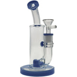 Thick Ass Glass 8" Super Slit Puck Bong with Bent Neck & Showerhead Percolator