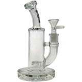 Thick Ass Glass 8" Super Slit Puck Bong with Bent Neck & Showerhead Percolator