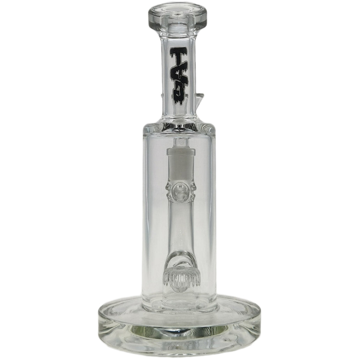 Thick Ass Glass 8" Super Slit Puck Bong with Bent Neck & Showerhead Percolator