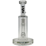 Thick Ass Glass 8" Super Slit Puck Bong with Bent Neck & Showerhead Percolator