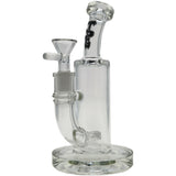 Thick Ass Glass 8" Super Slit Puck Bong with Bent Neck & Showerhead Percolator