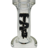 Thick Ass Glass 8" Super Slit Puck Bong with Bent Neck & Showerhead Percolator