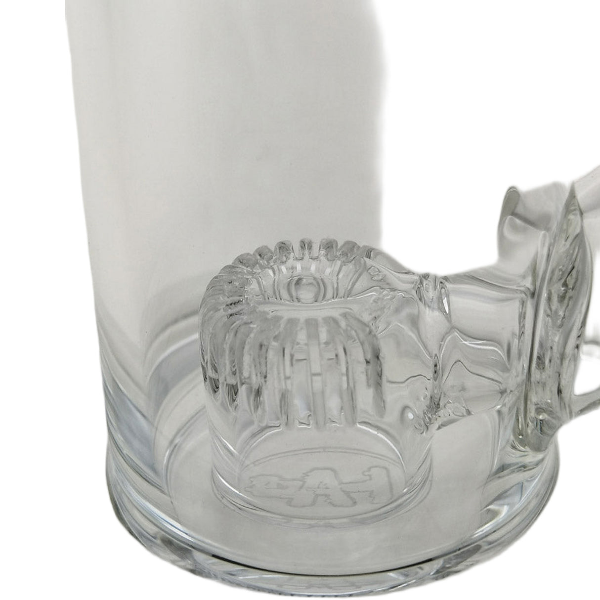 Thick Ass Glass 8" Super Slit Puck Bong with Bent Neck & Showerhead Percolator