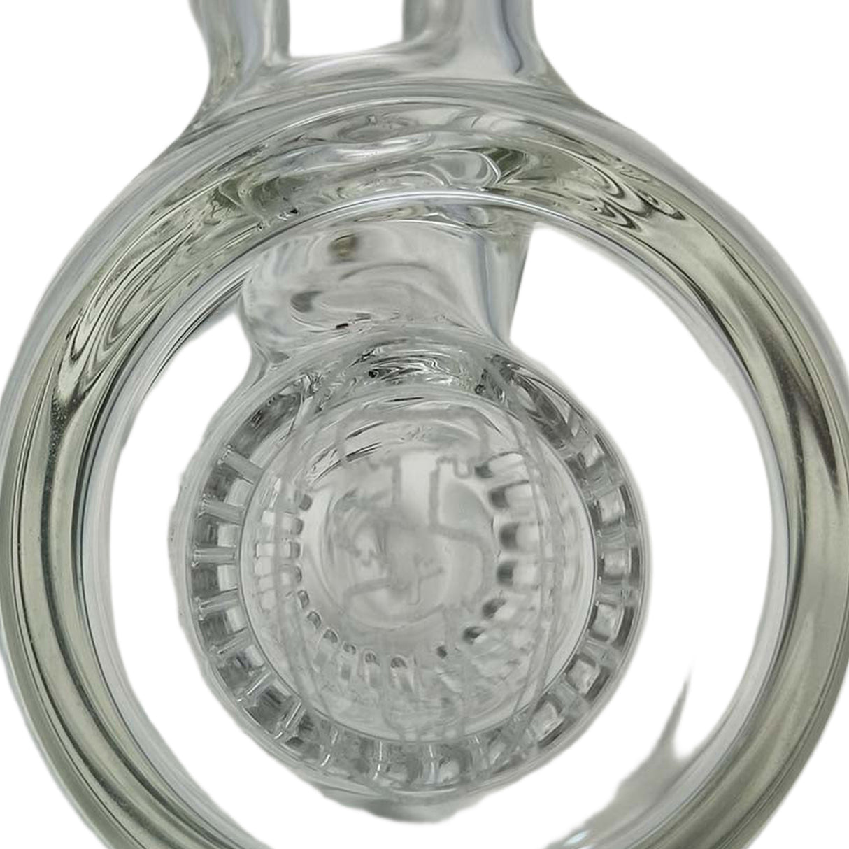 Thick Ass Glass 8" Super Slit Puck Bong with Bent Neck & Showerhead Percolator