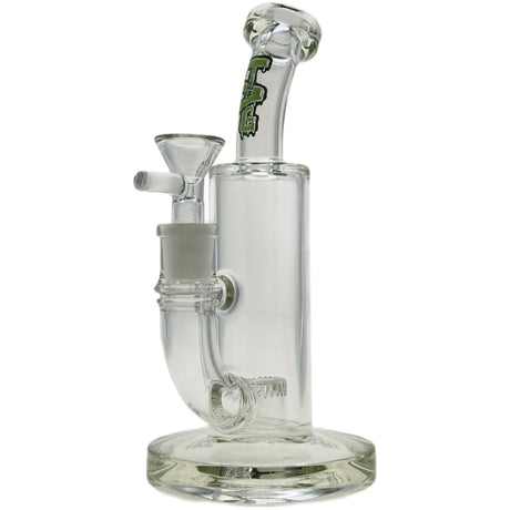 Thick Ass Glass 8" Super Slit Puck Bong with Bent Neck & Showerhead Percolator