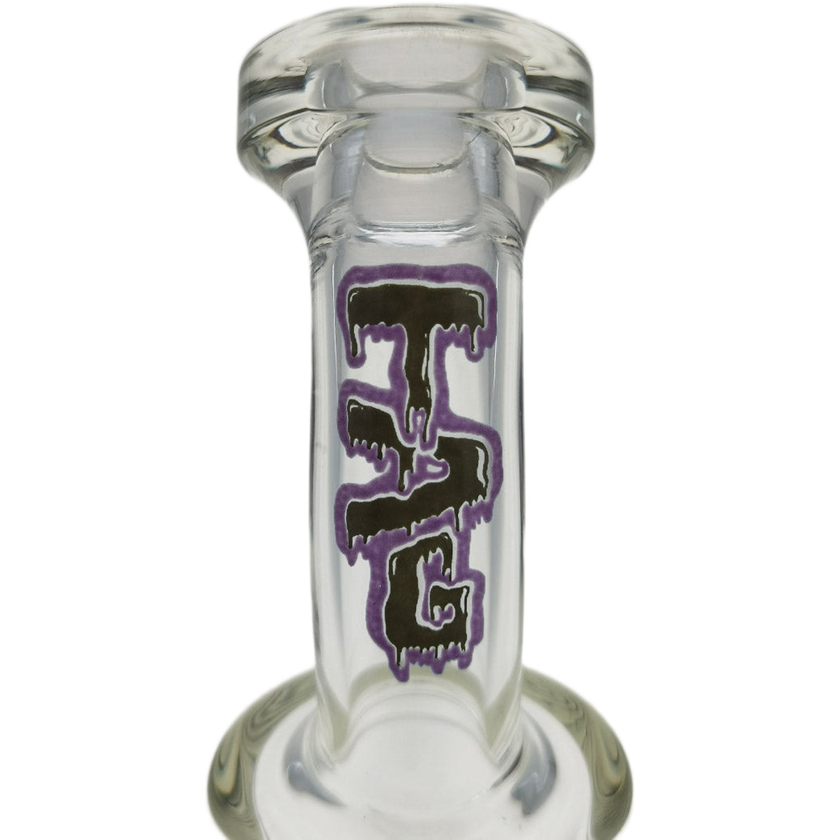 Thick Ass Glass 8" Super Slit Puck Bong with Bent Neck & Showerhead Percolator