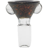 Thick Ass Glass Artistic 14MM Male Single Hole Slide with Multi-Marble Grip