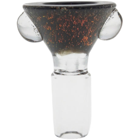 Thick Ass Glass Artistic 14MM Male Single Hole Slide with Multi-Marble Grip