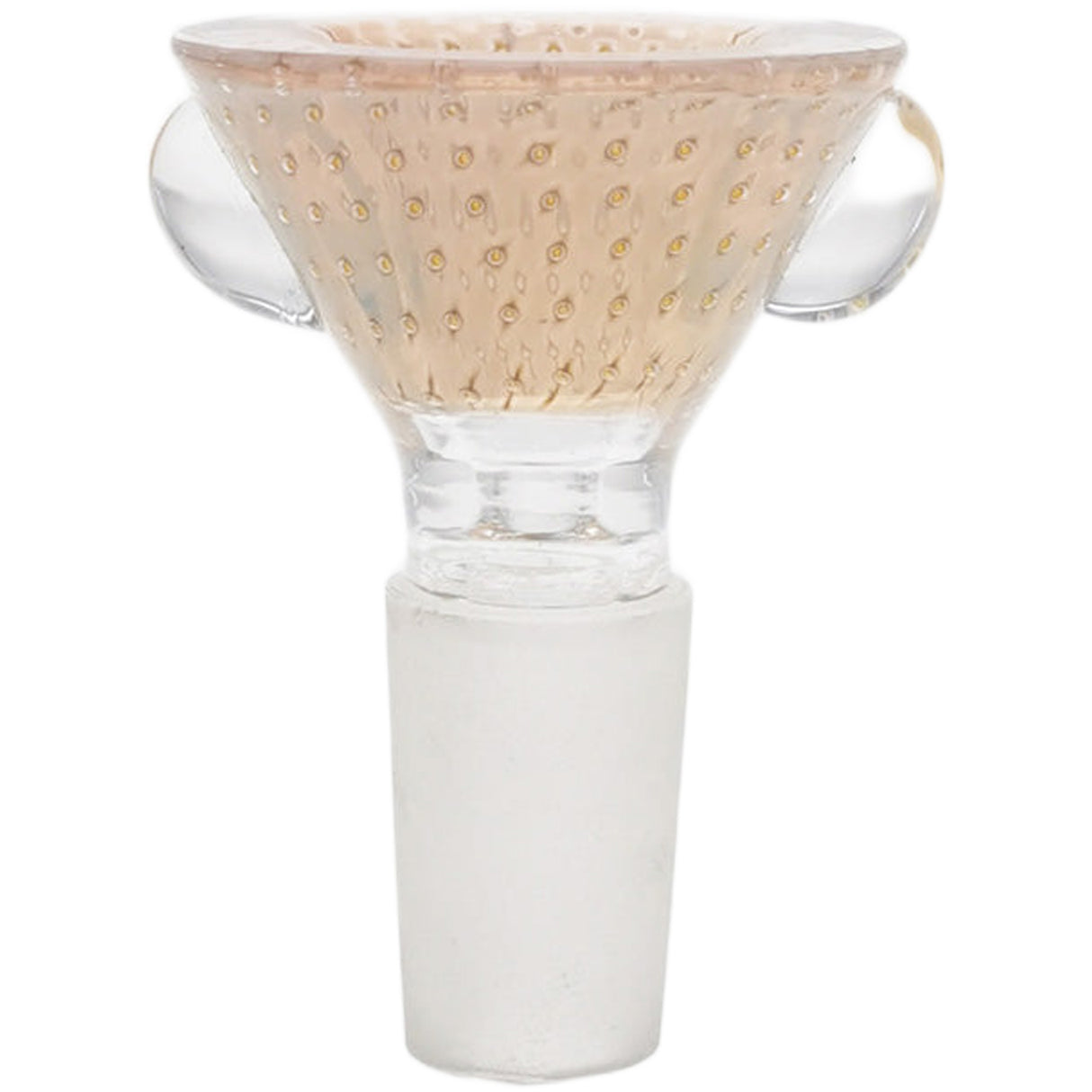 Thick Ass Glass Artistic 14MM Male Single Hole Slide with Multi-Marble Grip