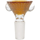 Thick Ass Glass Artistic 14MM Male Single Hole Slide with Multi-Marble Grip