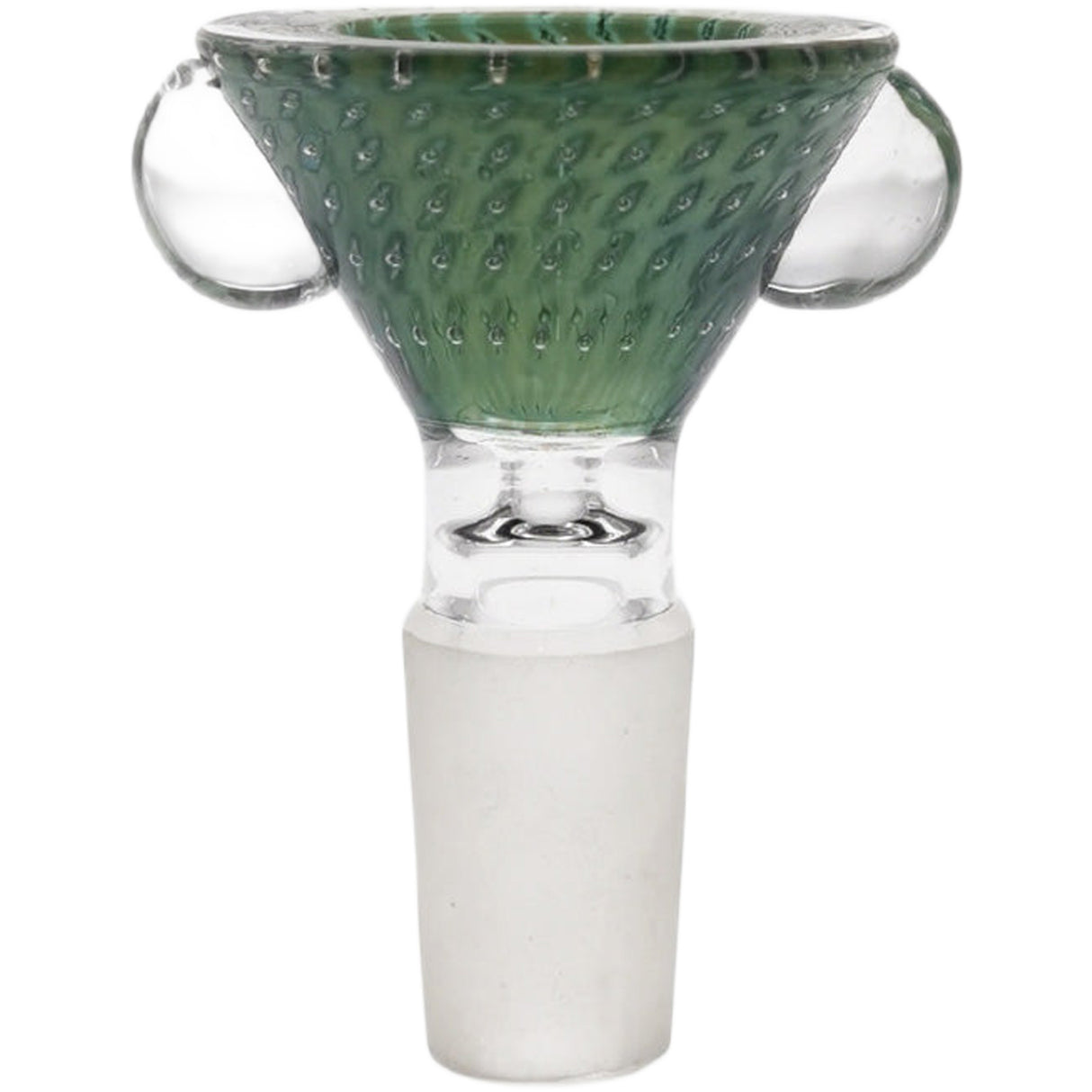 Thick Ass Glass Artistic 14MM Male Single Hole Slide with Multi-Marble Grip