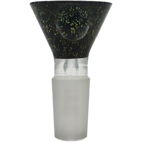 Thick Ass Glass Artistic 14MM Male Single Hole Slide with Multi-Marble Grip