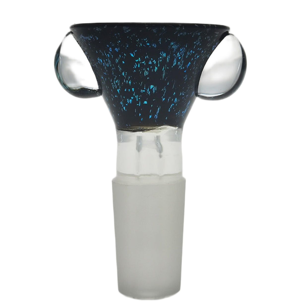 Thick Ass Glass Artistic 14MM Male Single Hole Slide with Multi-Marble Grip