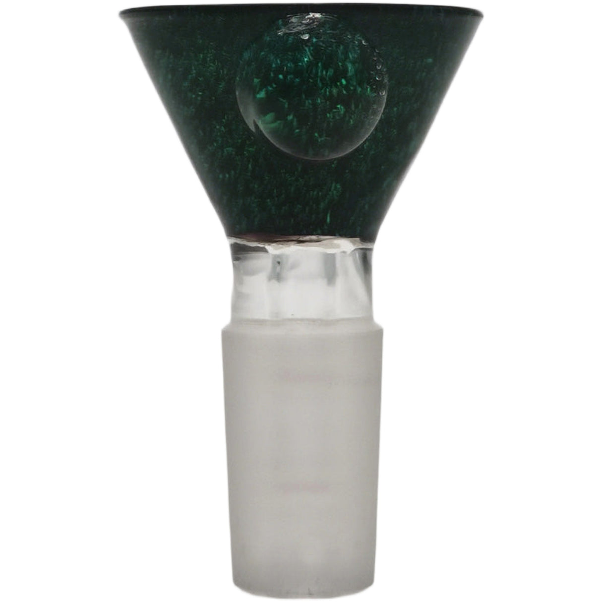 Thick Ass Glass Artistic 14MM Male Single Hole Slide with Multi-Marble Grip
