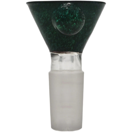 Thick Ass Glass Artistic 14MM Male Single Hole Slide with Multi-Marble Grip