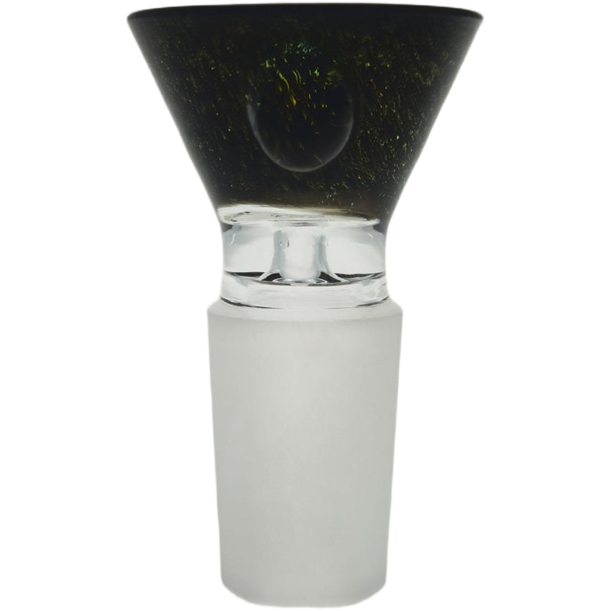 Thick Ass Glass Artistic 14MM Male Single Hole Slide with Multi-Marble Grip