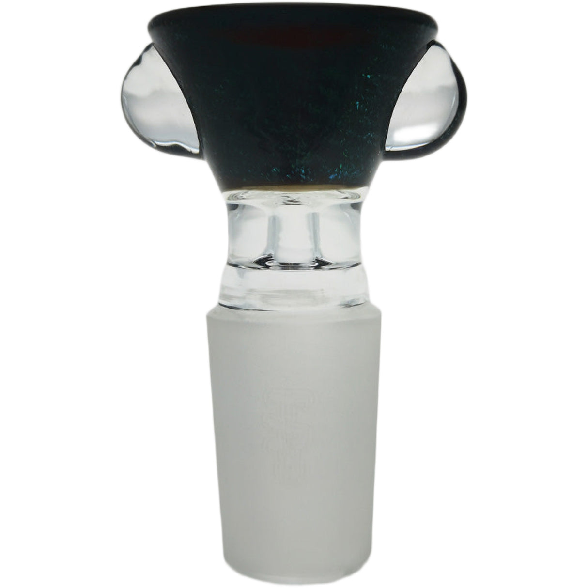 Thick Ass Glass Artistic 14MM Male Single Hole Slide with Multi-Marble Grip