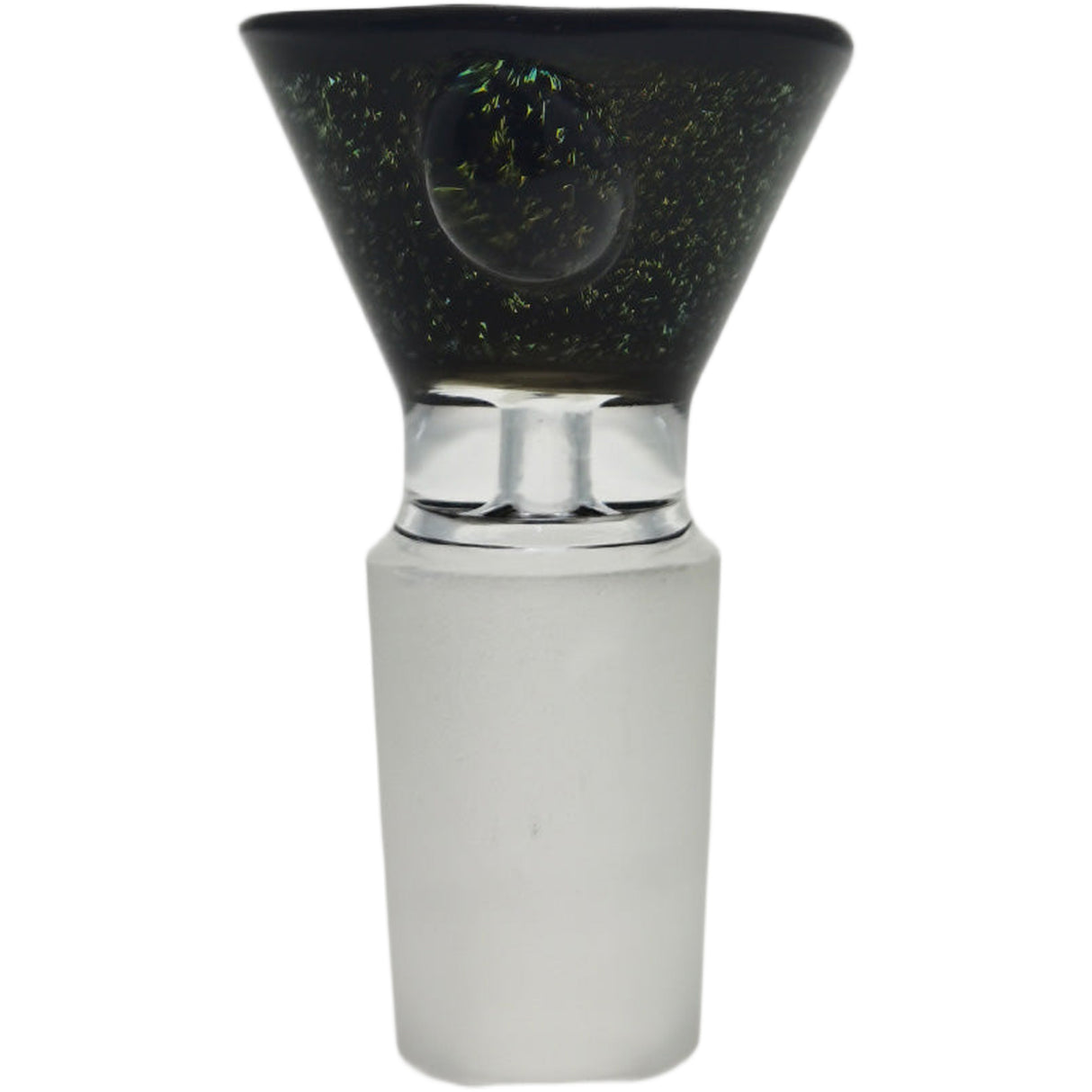 Thick Ass Glass Artistic 14MM Male Single Hole Slide with Multi-Marble Grip
