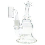 Thick Ass Glass 6.5" Bellow Bubble Dab Rig 50x7MM - Smooth In-Line Perc, 14MM Female