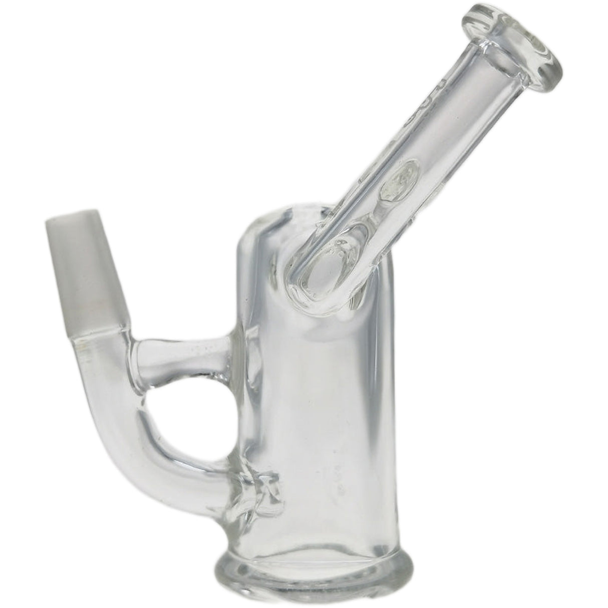 Thick Ass Glass Compact 3.25" Pocket Rig with Natural Diffusion - 25x4MM, 10MM Male Joint