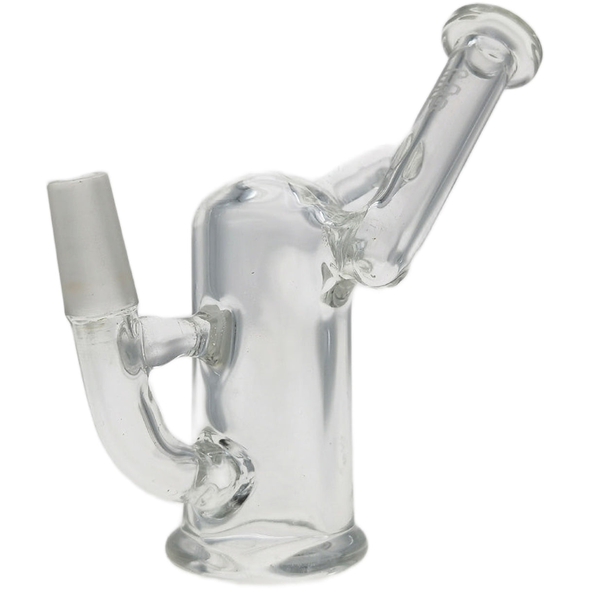 Thick Ass Glass Compact 3.25" Pocket Rig with Natural Diffusion - 25x4MM, 10MM Male Joint