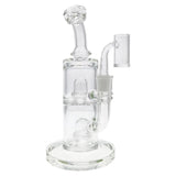 Thick Ass Glass 9" Vibrant Yellow Bent Neck Bong w/ Double UFO Perc