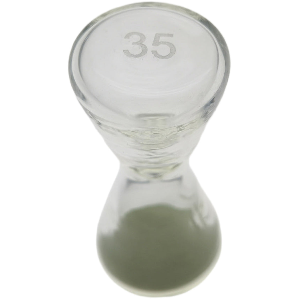 Thick Ass Glass Glow-in-the-Dark Sand Hourglass 2.0" - Unique Kitchen Timer