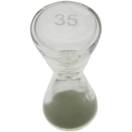 Thick Ass Glass Glow-in-the-Dark Sand Hourglass 2.0" - Unique Kitchen Timer