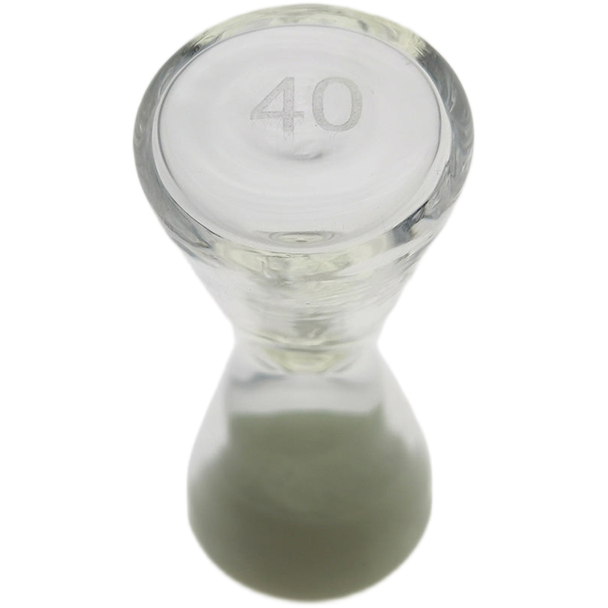 Thick Ass Glass Glow-in-the-Dark Sand Hourglass 2.0" - Unique Kitchen Timer