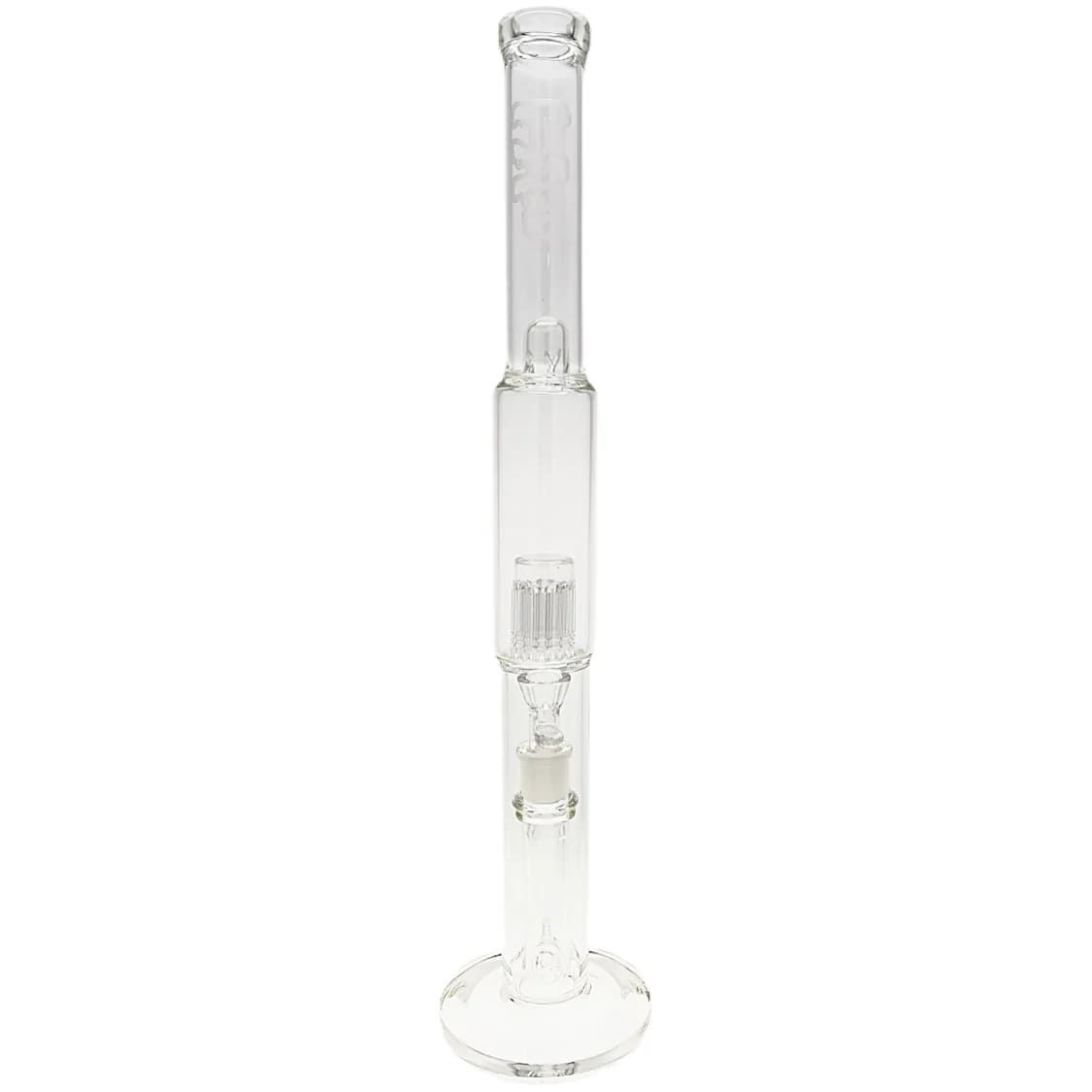 Thick Ass Glass 22" Super Slit Inline & 12 Arm Tree Bong - 44x4MM with Sandblasted Logo