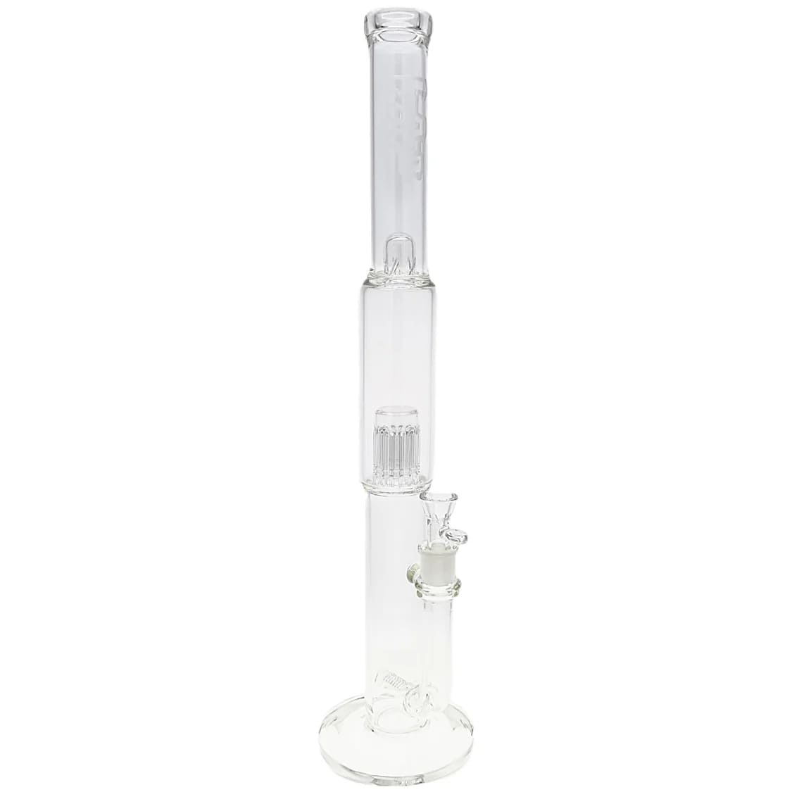 Thick Ass Glass 22" Super Slit Inline & 12 Arm Tree Bong - 44x4MM with Sandblasted Logo