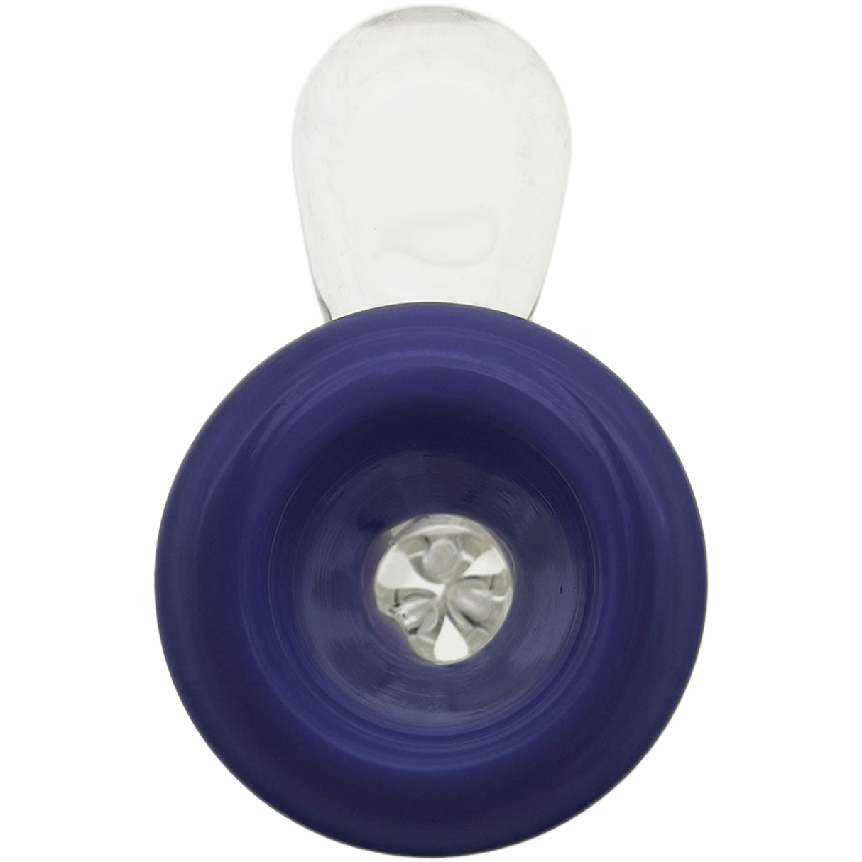Thick Ass Glass Pinched Screen Bong Slide w/ Handle - Heat-Resistant Quartz