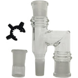 Thick Ass Glass Reclaim Adapter w/ Dish & Keck Clip - 14MM Male to Female